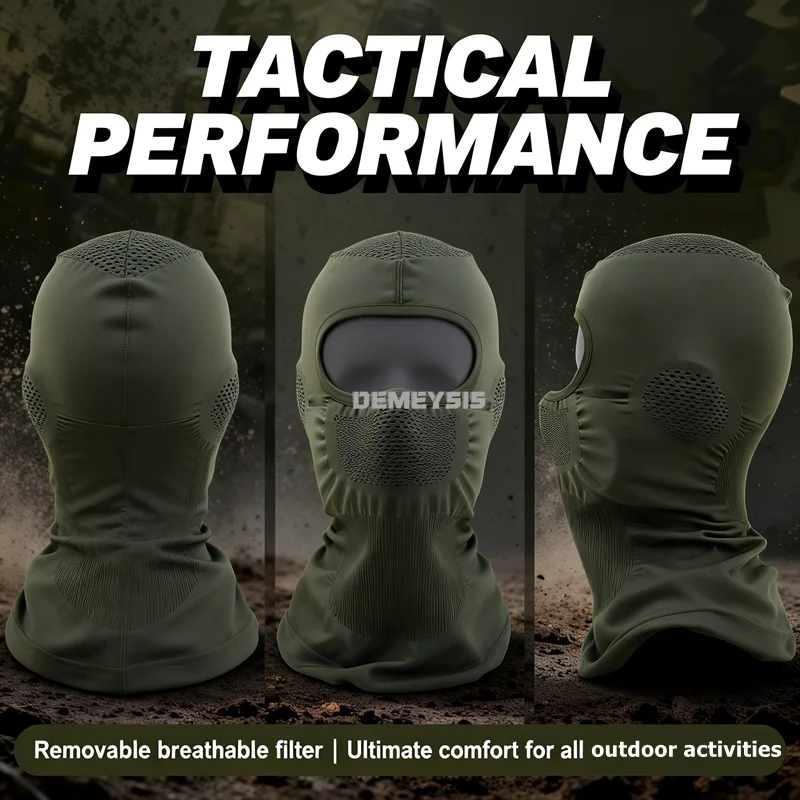 Pasamontañas táctico transpirable con máscara completa para airsoft - imagen 2