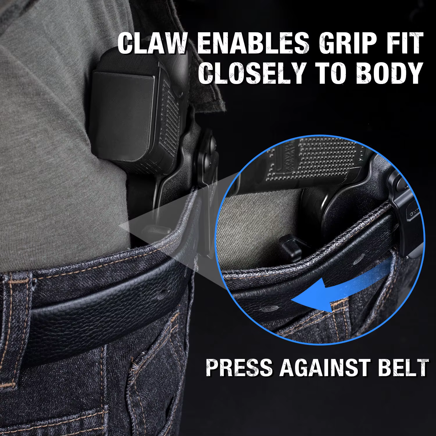 Funda IWB Kydex con claw para pistola semiautomática táctica - imagen 5