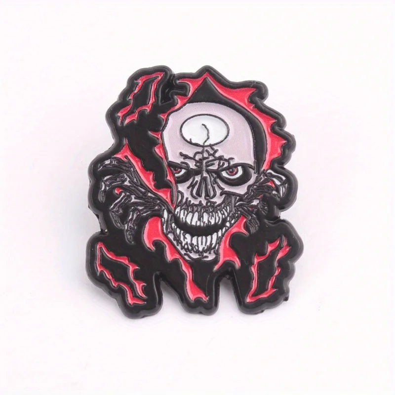 Hellfire Revenant pin calavera pulsante con venas carmesí - imagen 3
