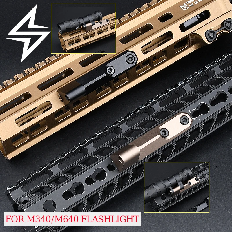 Montaje táctica linterna aluminio M-LOK y Keymod de metal - imagen 3