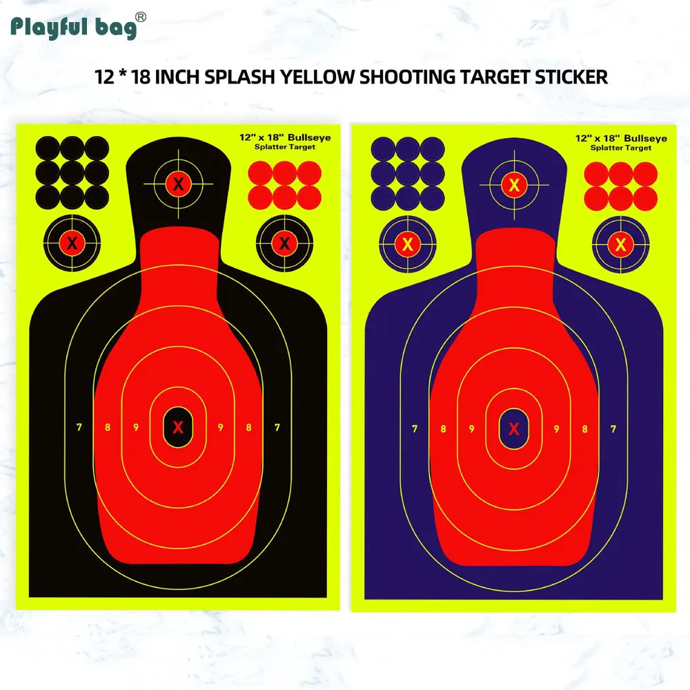 Pegatinas de objetivo Bullseye con efecto de salpicadura roja para tiro deportivo