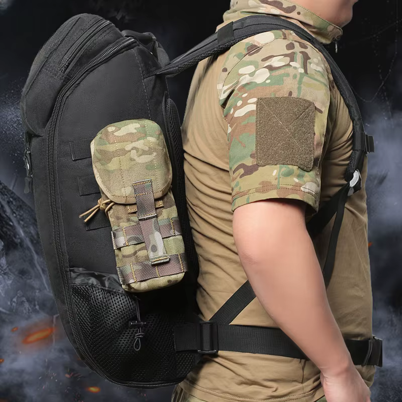 Bolsa táctica doble portacargadores 5,56/7,62 MOLLE drenaje elástico - imagen 2