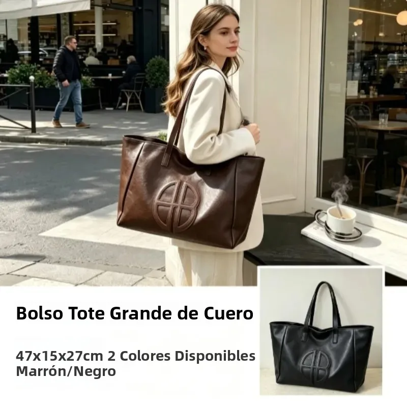 Bolso de hombro tote retro gran capacidad casual para trabajo - imagen 5
