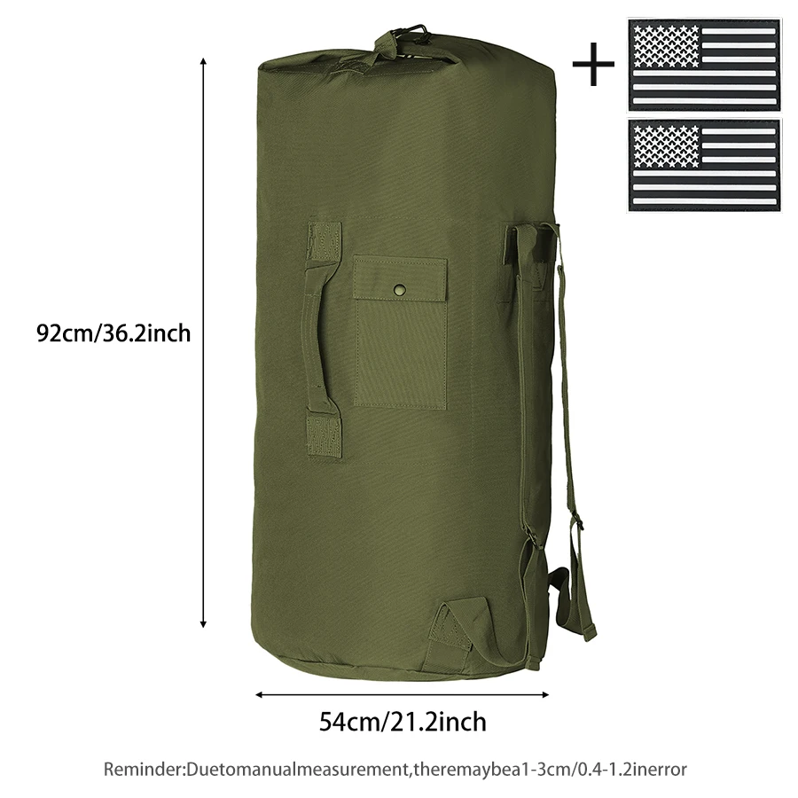 Mochila táctica cilíndrica YAKEDA minimalista con correas ajustables - imagen 3