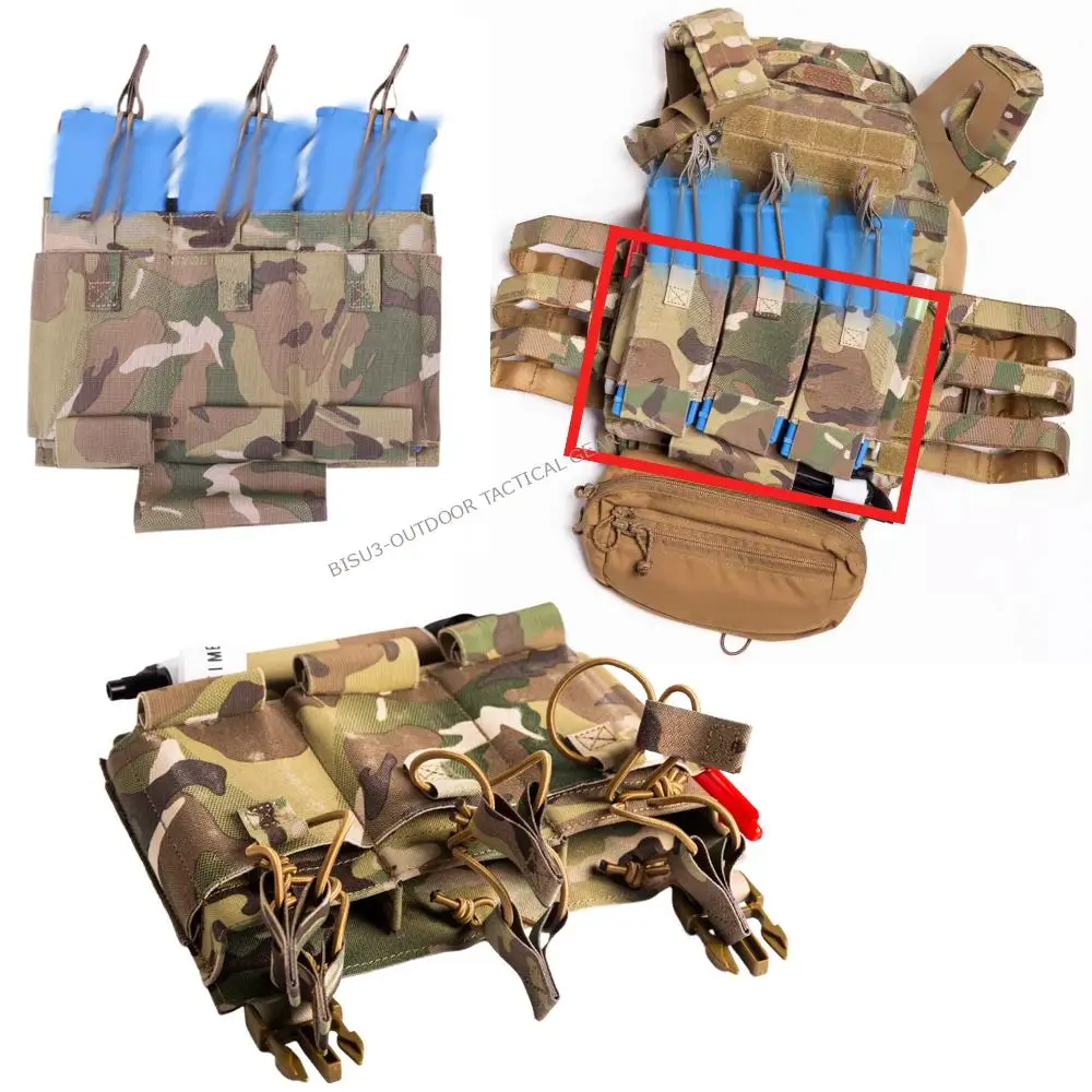 Chaleco táctico de seis bolsillos doble capa triple panel frontal - imagen 2