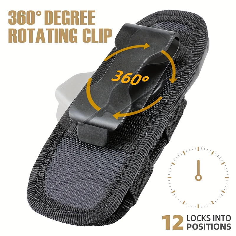 Funda táctica para linterna con soporte giratorio 360º caza - imagen 2