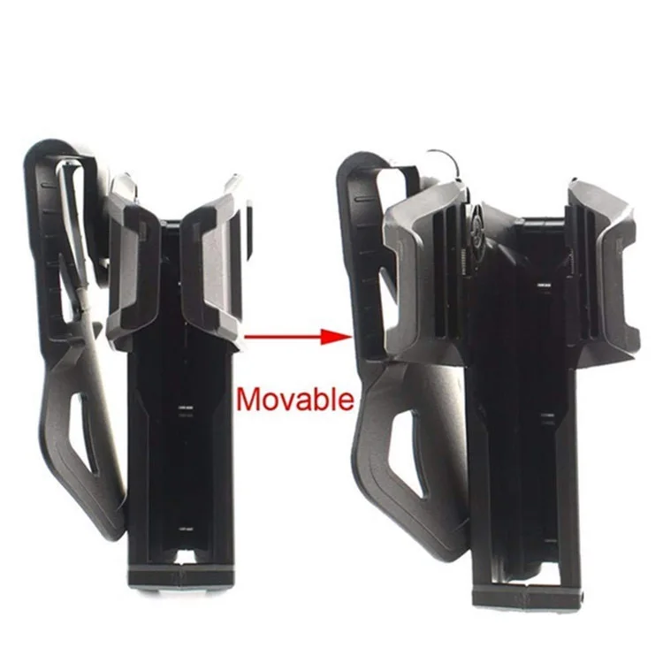 Funda táctica Glock 17 con linterna y láser para cinturón derecho