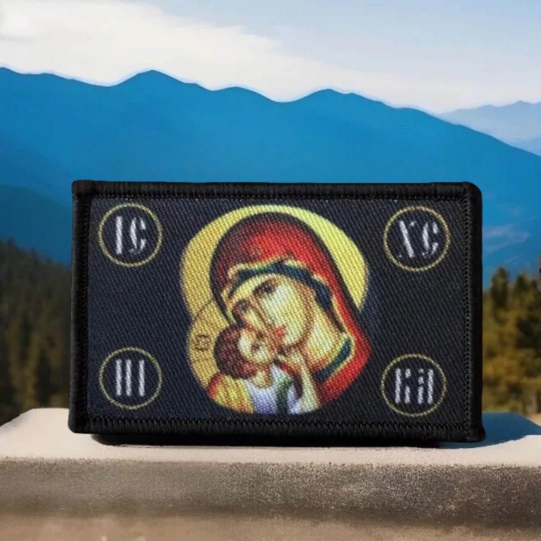 Parche táctico militar Madonna con velcro para mochila - imagen 4