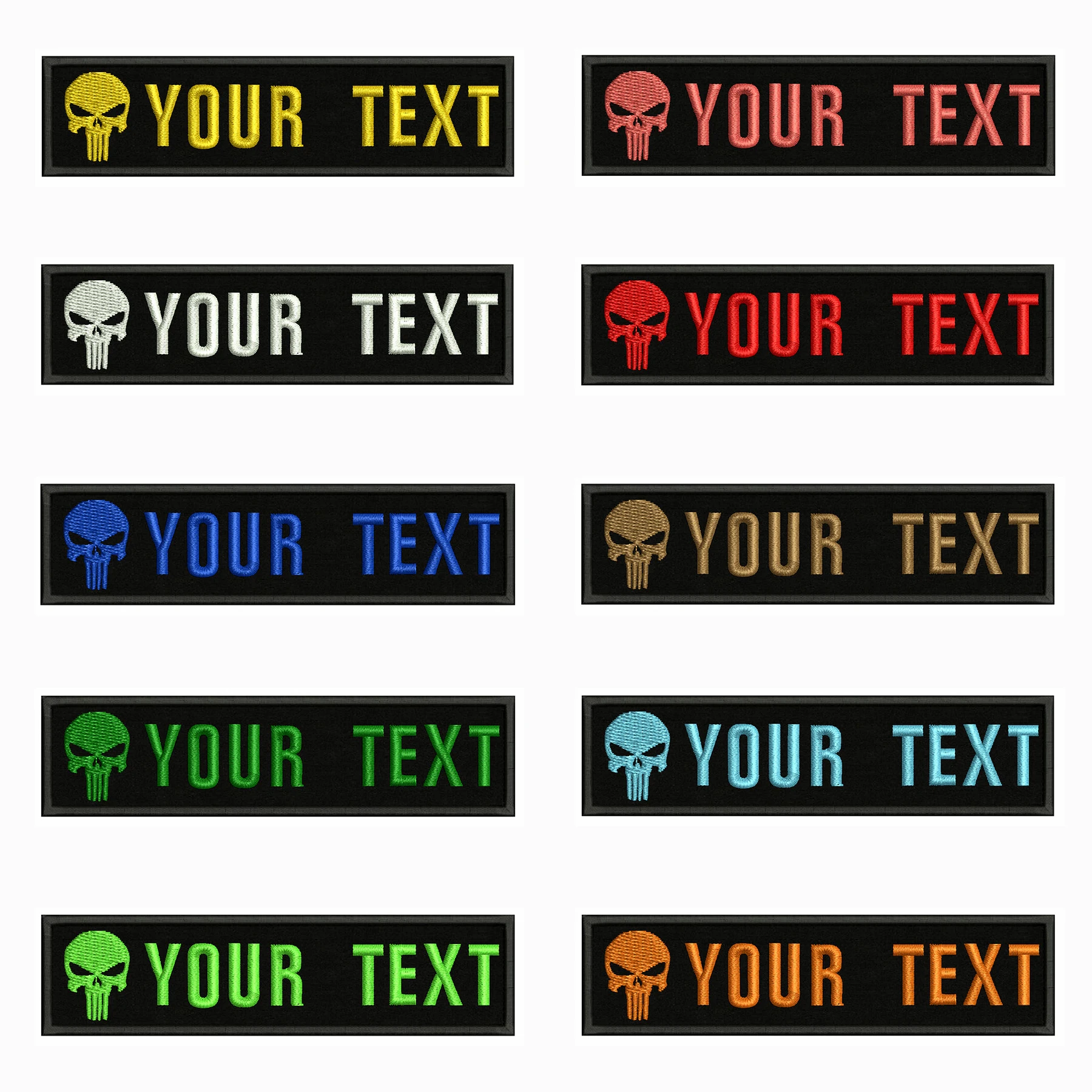 Parche bordado calavera personalizado – Táctico termoadhesivo o coser - imagen 5