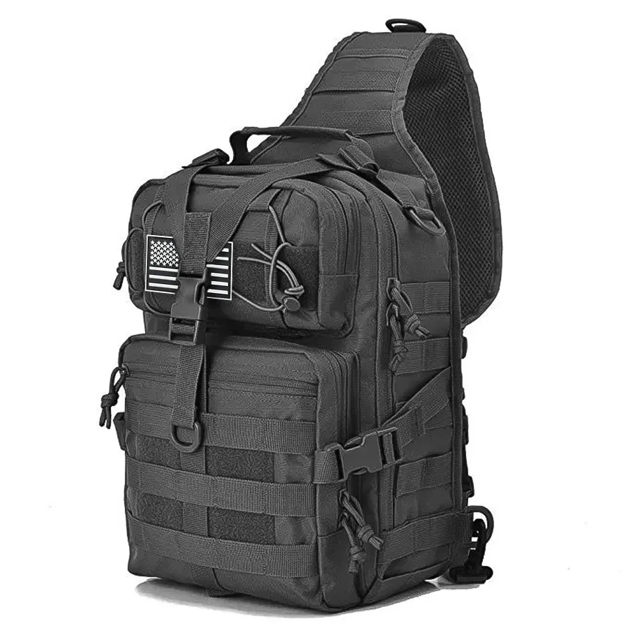 Bolso de pecho táctico Oxford gran capacidad con correa compresión