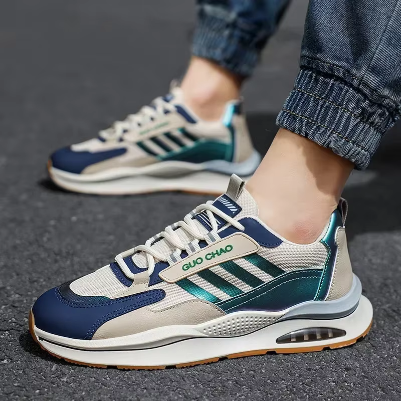 Zapatillas de malla con plataforma para hombre, deportivas - imagen 3