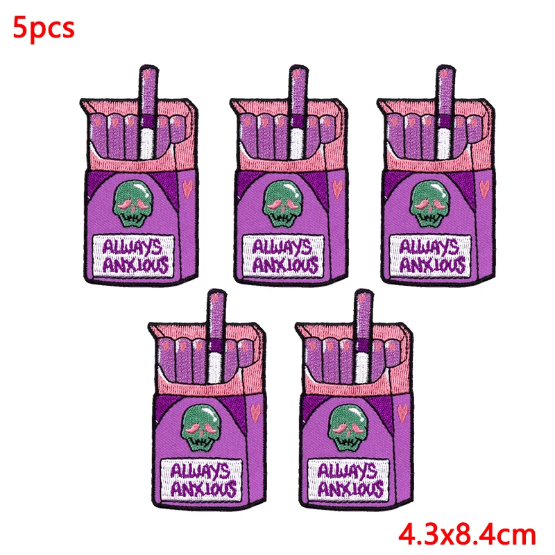 Pack parches bordados punk planchables – Para mochila táctica