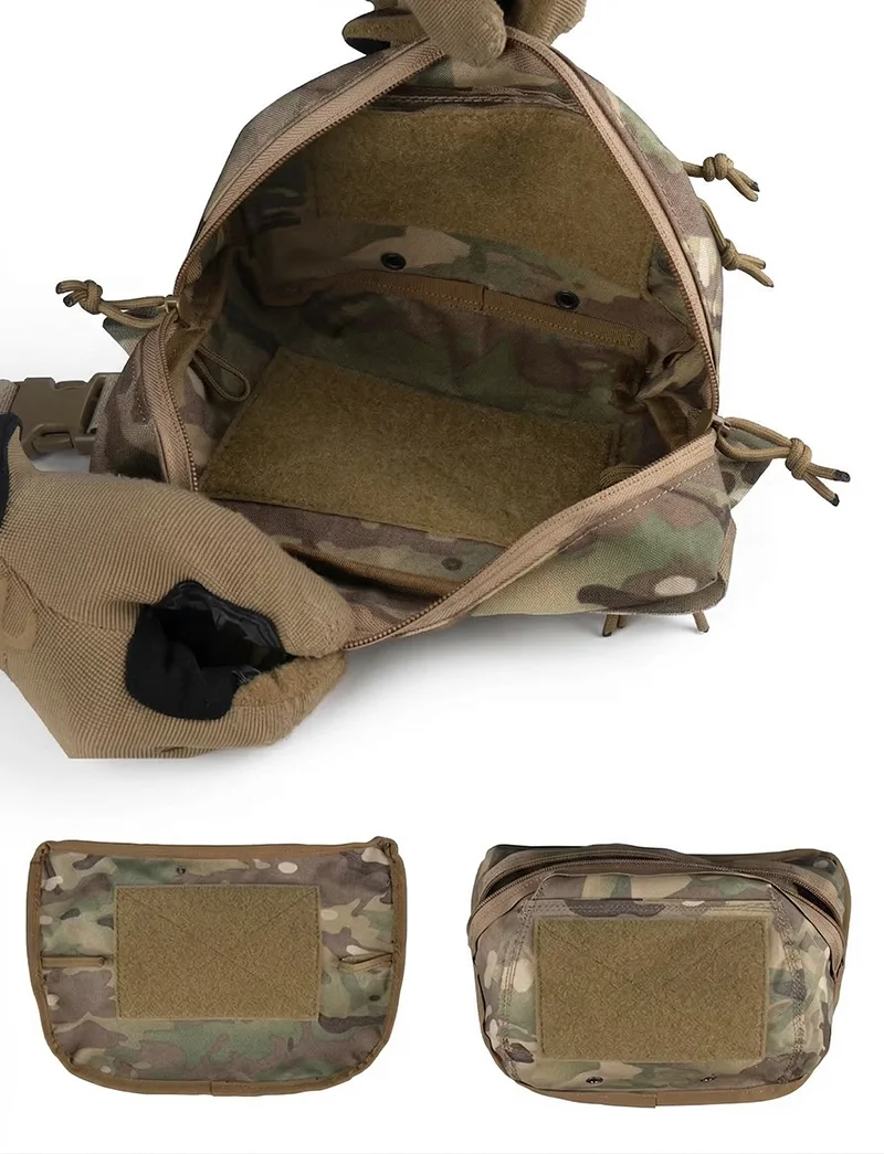 Riñonera táctica grande convertible a bandolera, velcro interno - imagen 2
