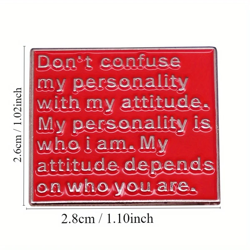 Broche de metal rectangular rojo para uso diario unisex - imagen 4