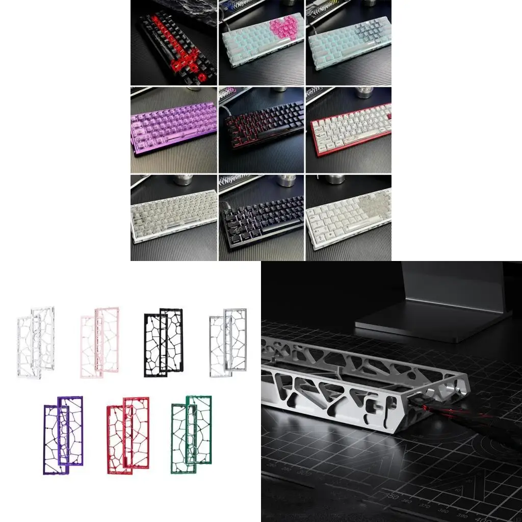 Carcasa GH60 de aluminio y metal para teclado mecánico ventilado - imagen 5