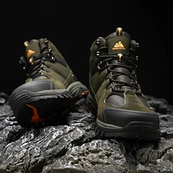 HIKEUP Bota de senderismo impermeable para hombre suela antideslizante
