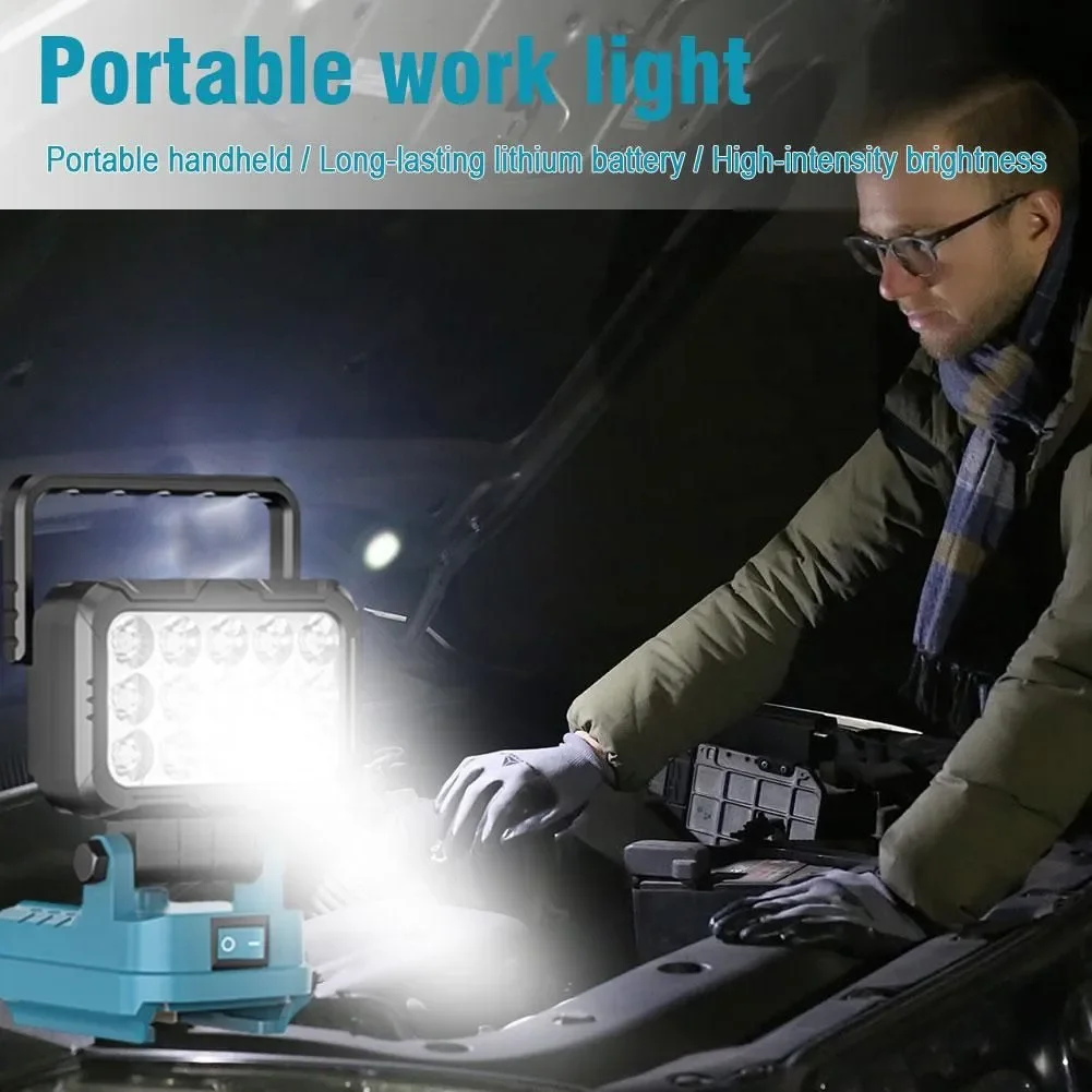 Lámpara de trabajo LED portátil USB Dewalt/Makita/Milwaukee - imagen 3
