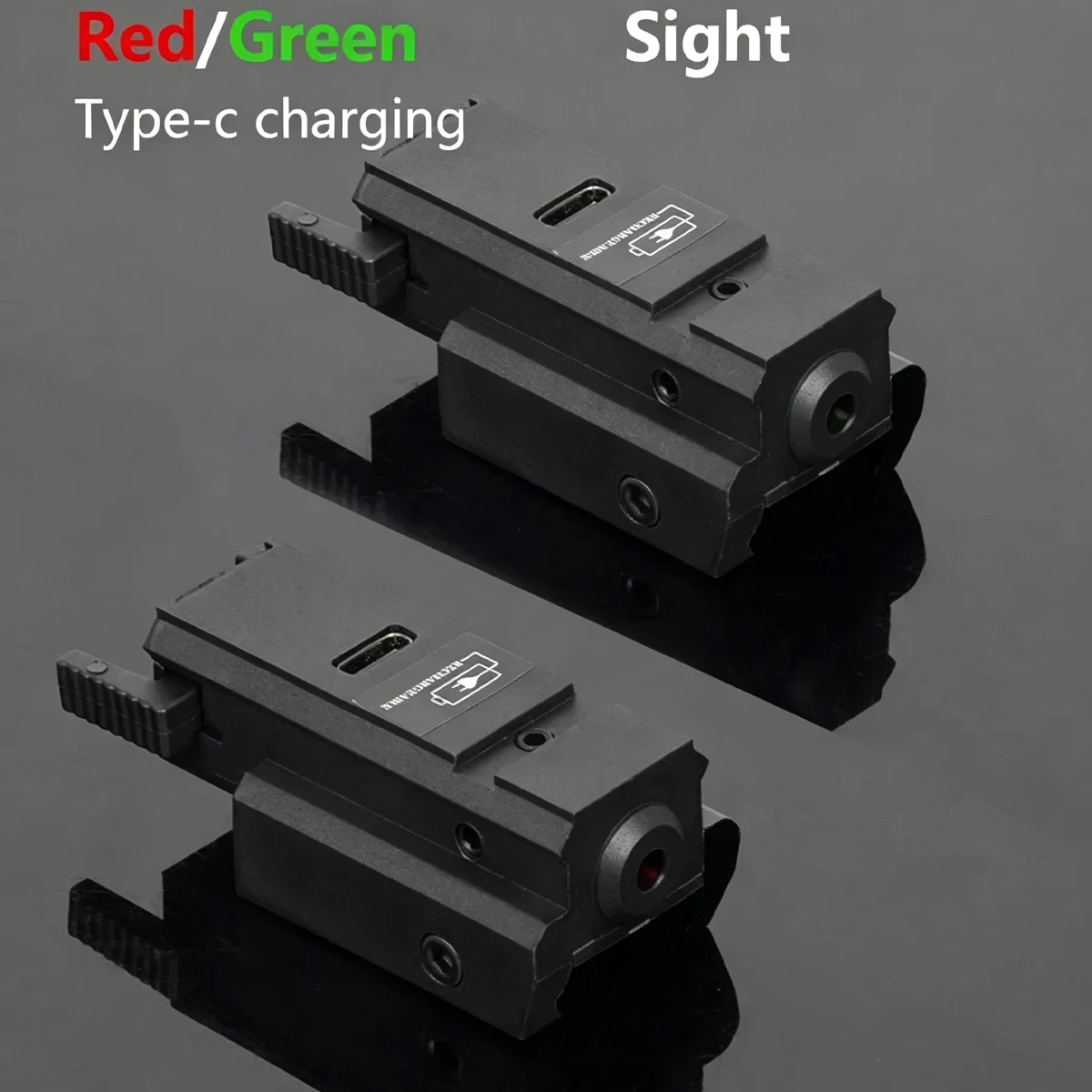 Linterna Táctica LED Verde y Roja USB Recargable para Glock - imagen 2