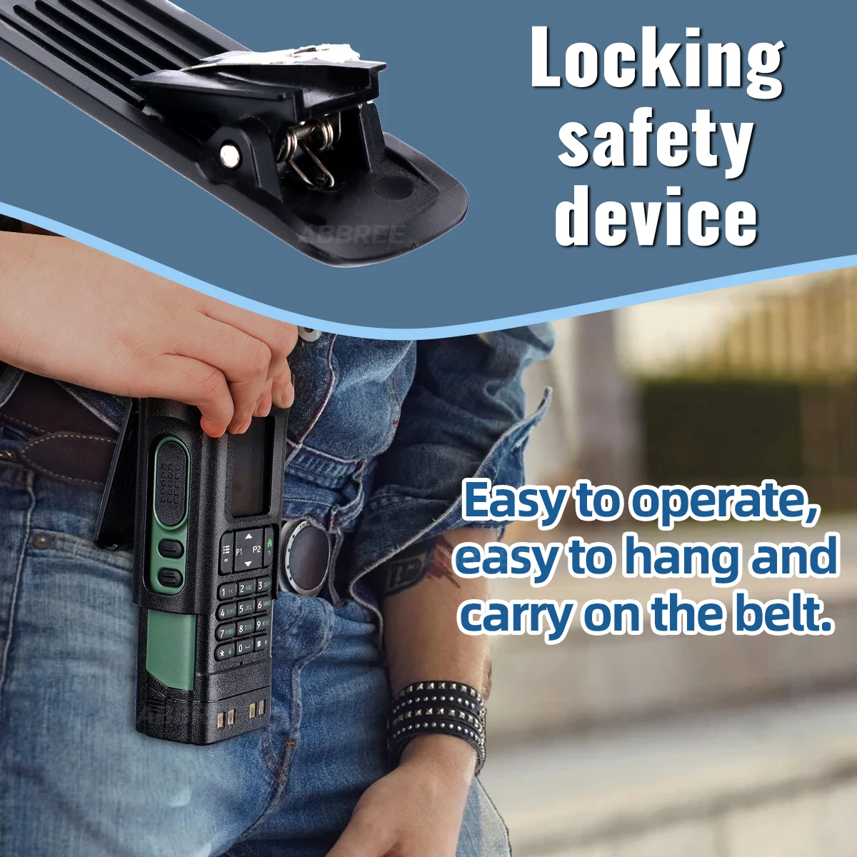 Baofeng UV-32 DM-32 funda cinturón con clip - imagen 2