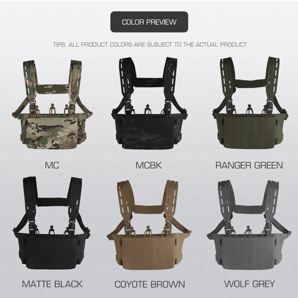 Chaleco táctico MOLLE con bolsa Triple Mag 556 – camuflaje para caza - imagen 5