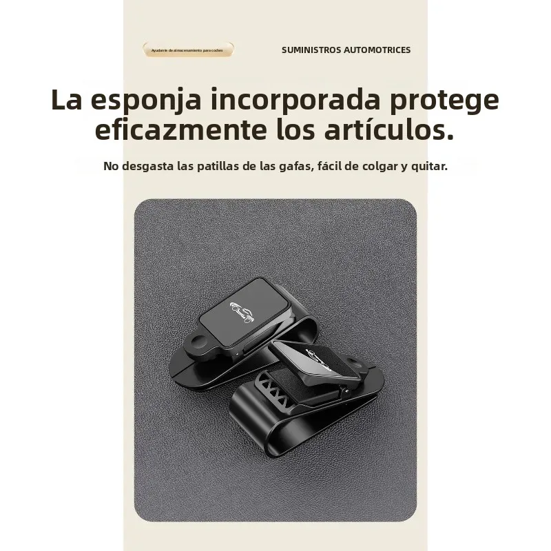 Clip parasol coche gafas de sol – Retenedor multifunción automóvil - imagen 4