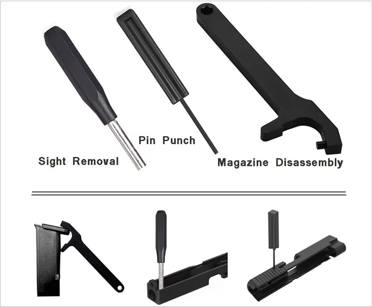 Kit herramientas Glock desmontaje mira frontal placa magnética - imagen 2