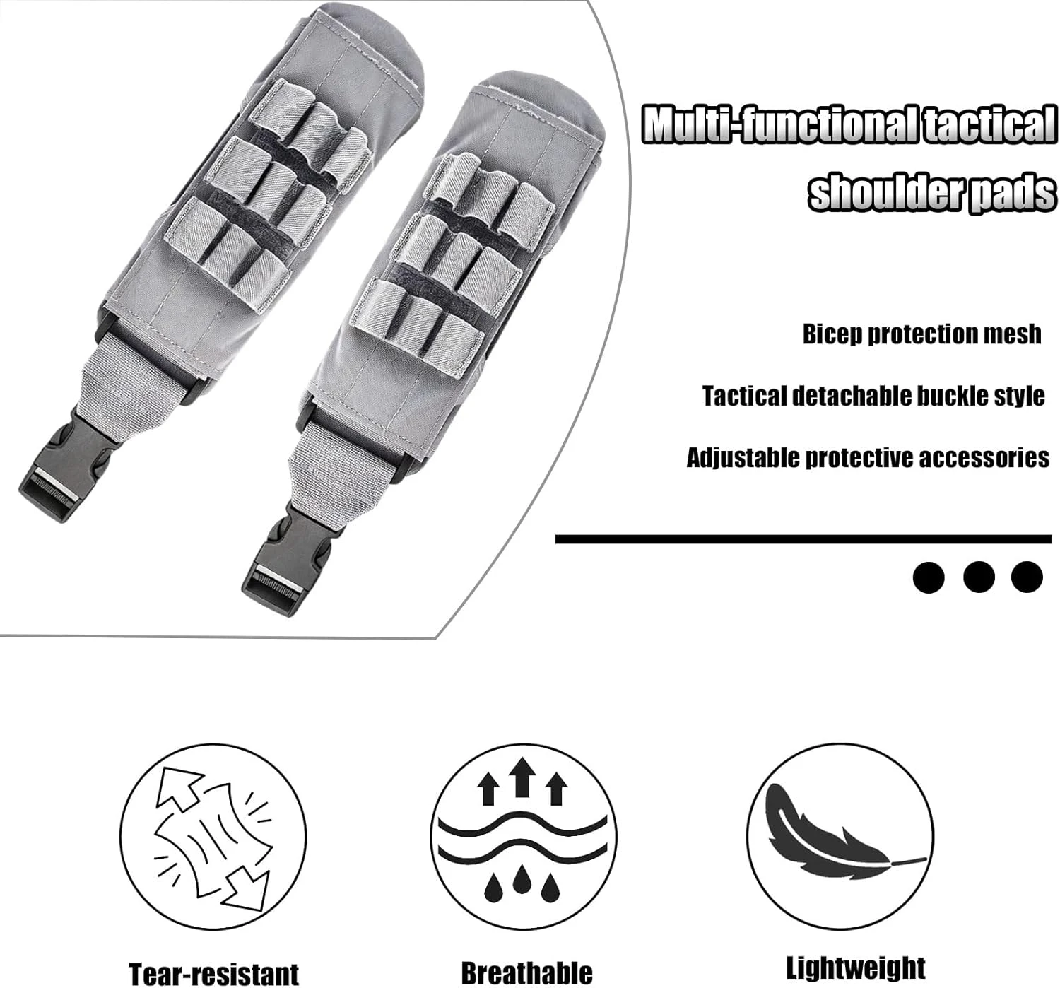 Soporte táctico portaplacas desmontable para hombros y bíceps - imagen 2
