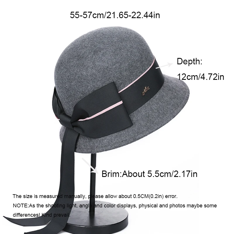 Sombrero Fedora de fieltro con lazo