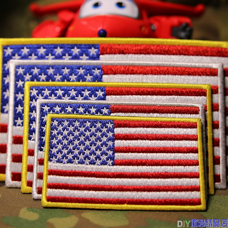 Parche táctico bordado bandera militar con velcro gancho-bucle - imagen 3