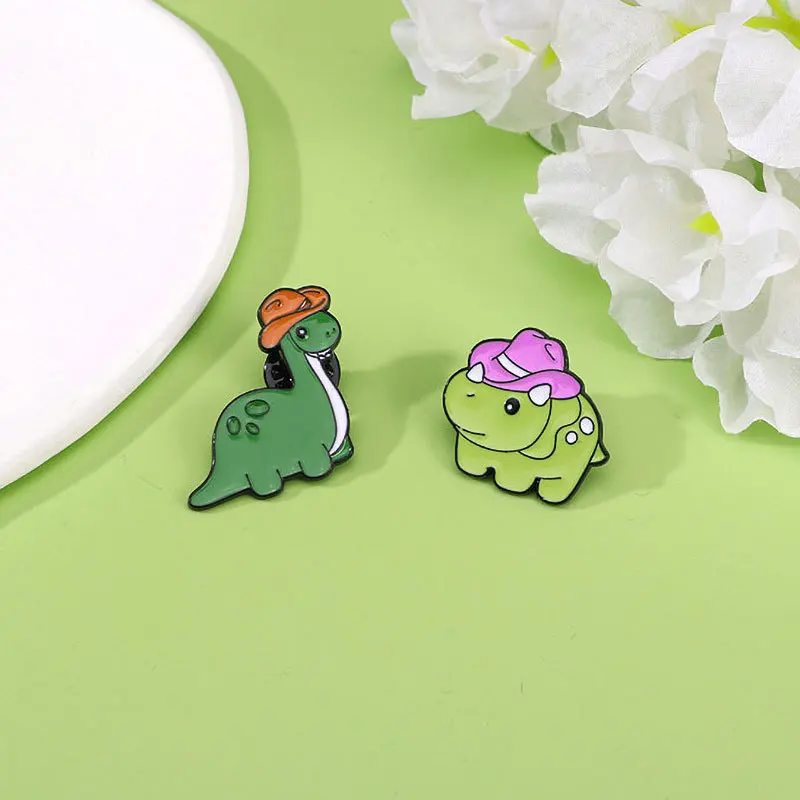 Broche pin dinosaurio Tiranosaurio Rex y Estegosaurio de disfraces - imagen 5