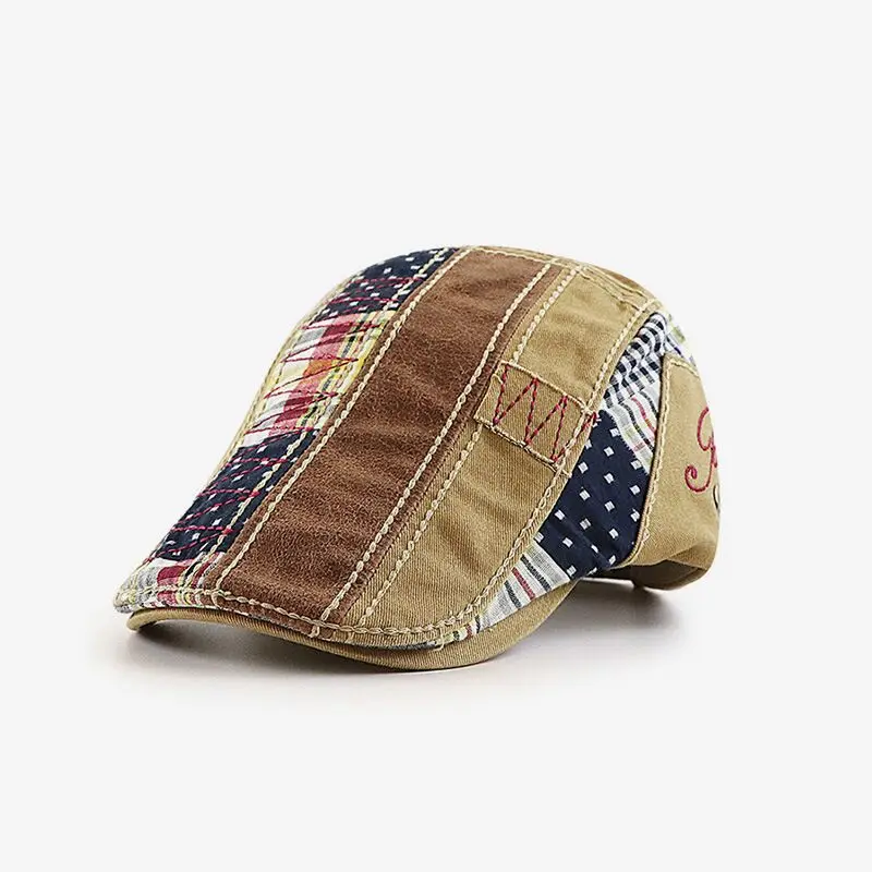 Boina plana de algodón con visera unisex para sol primavera y verano - imagen 3