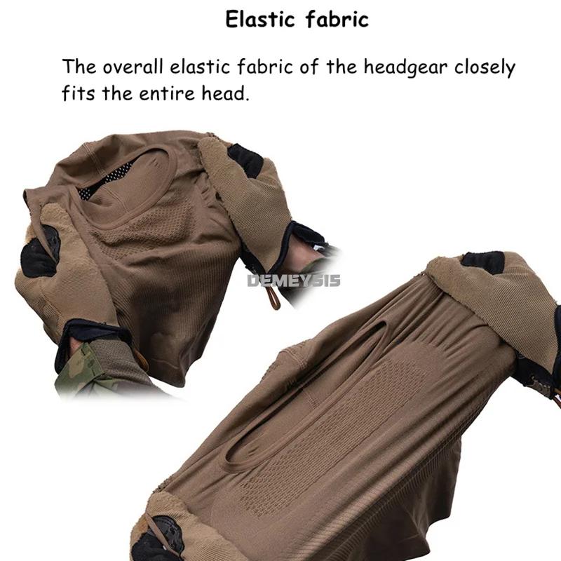 Pasamontañas táctico transpirable elástico para casco, airsoft - imagen 2