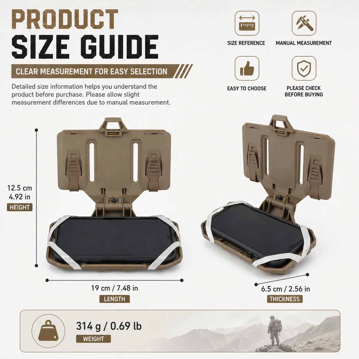Tablero de navegación táctico plegable para brújula y GPS - imagen 2