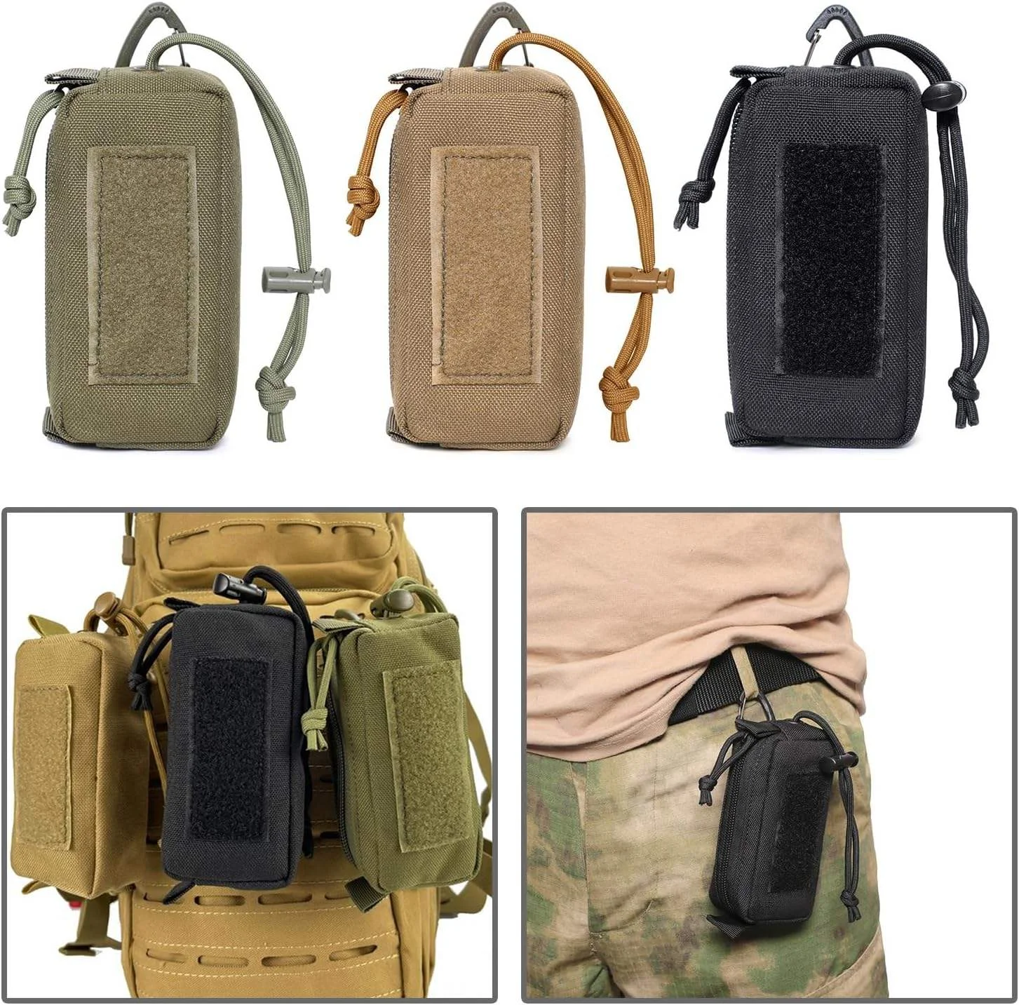 Bolsa táctica MOLLE mini EDC riñonera organizadora de herramientas - imagen 3
