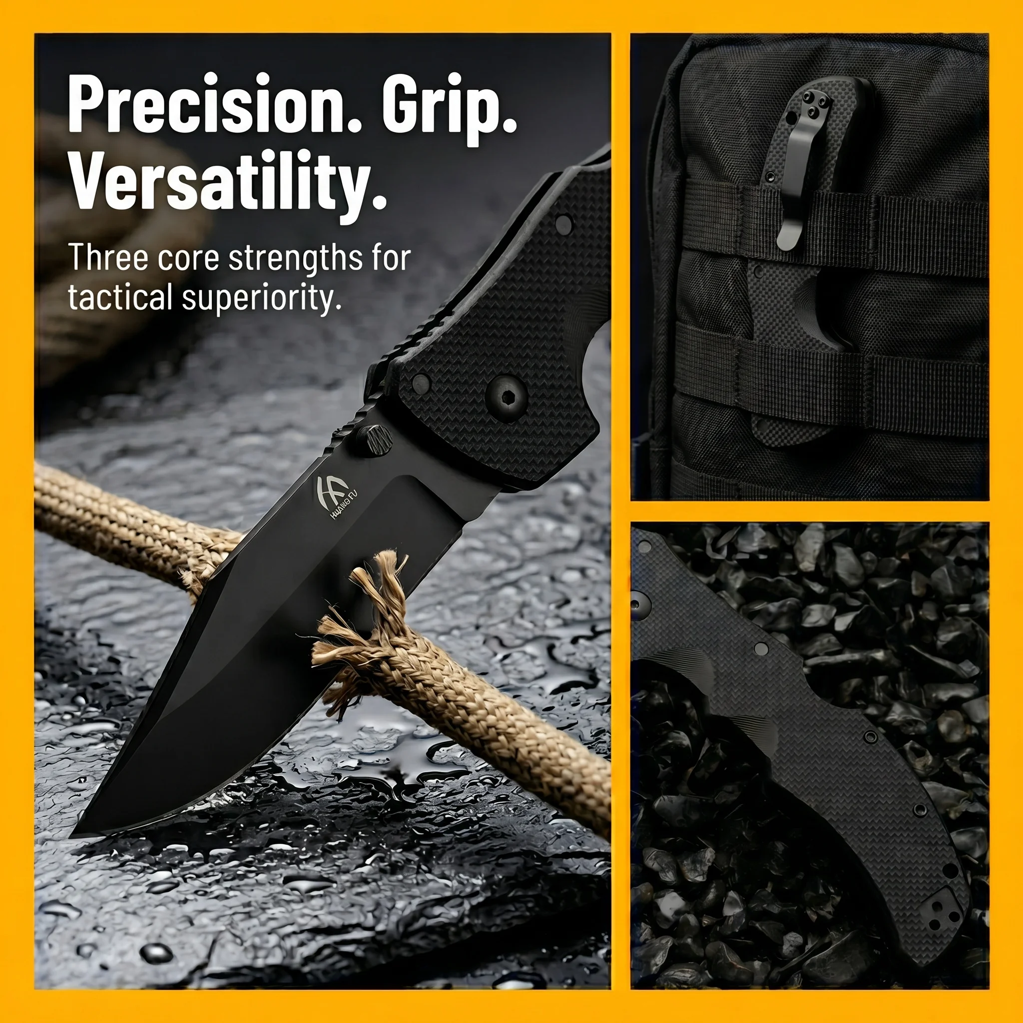 Cuchillo plegable táctico multifunción EDC para al aire libre - imagen 2
