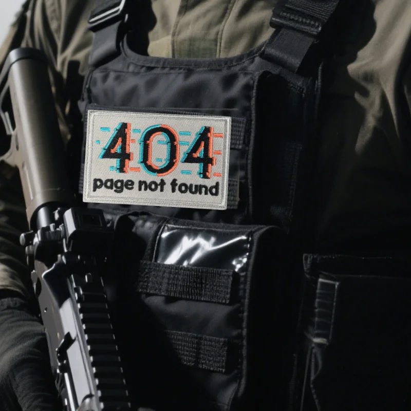 Parche bordado 3D 404 Not Found – Moral adhesivo táctico - imagen 5