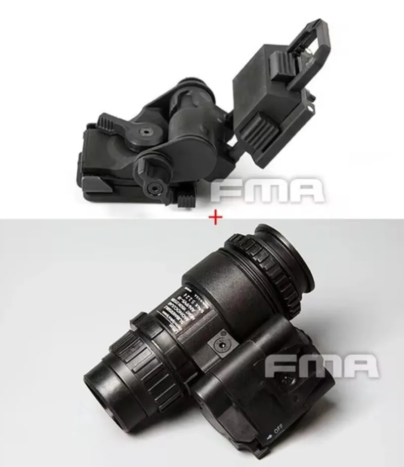 Visor de visión nocturna táctico NVG negro con soporte plástico
