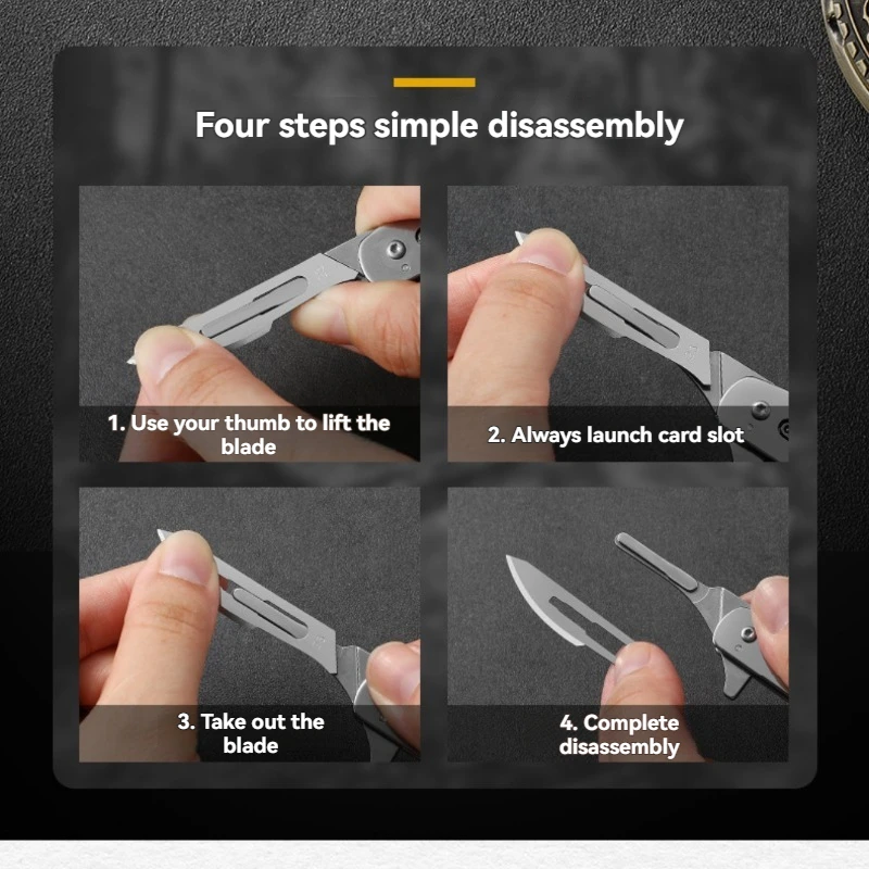 Closed knife on keyring