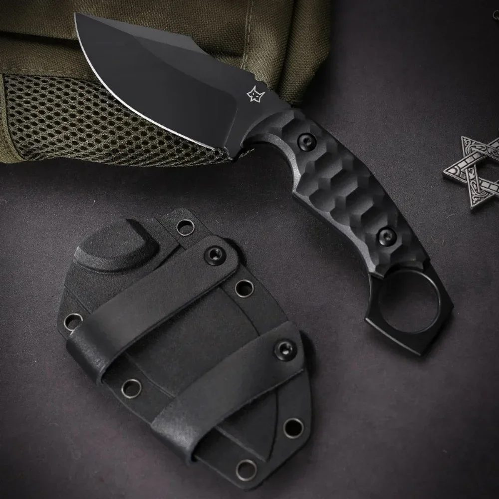 Cuchillo de hoja fija con funda