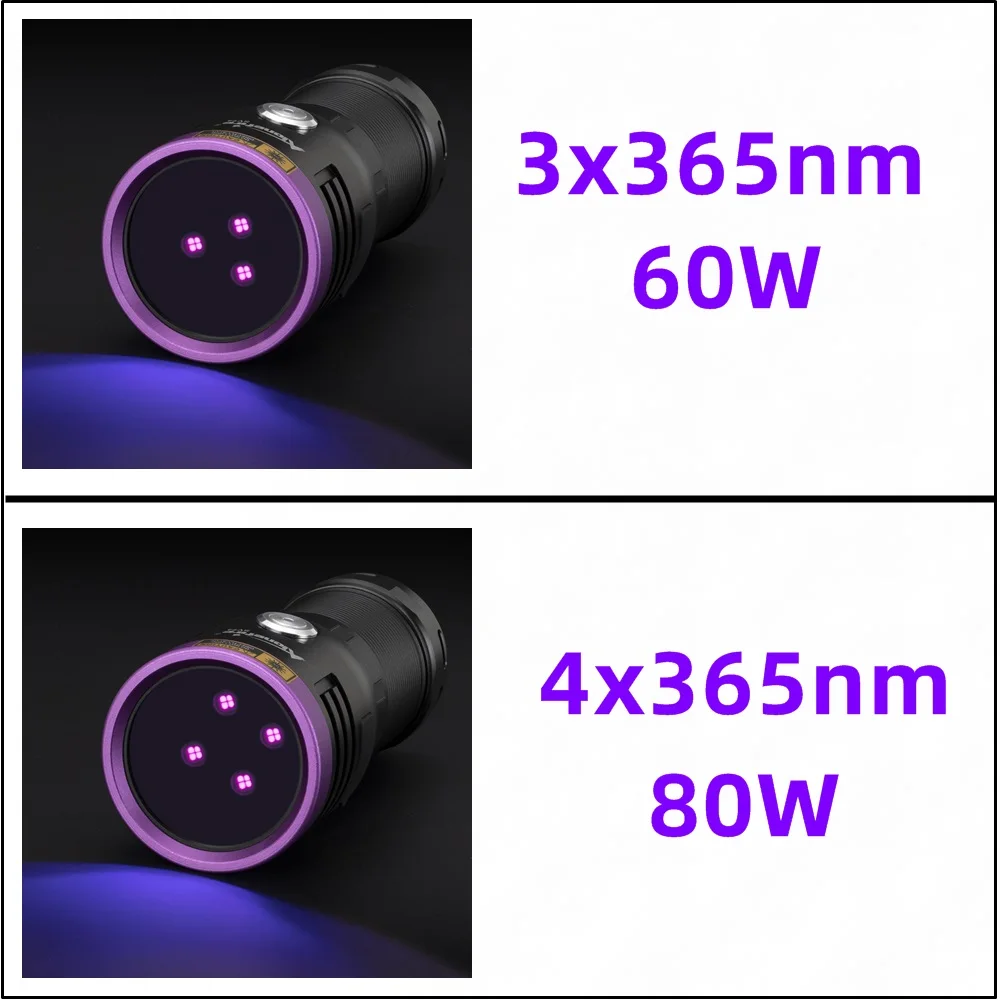Linterna UV de potencia recargable USB: detección de billetes y manchas