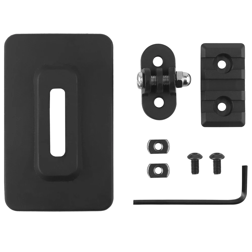 Adaptador montaje casco táctico – soporte linterna y cámara sistema M-LOK