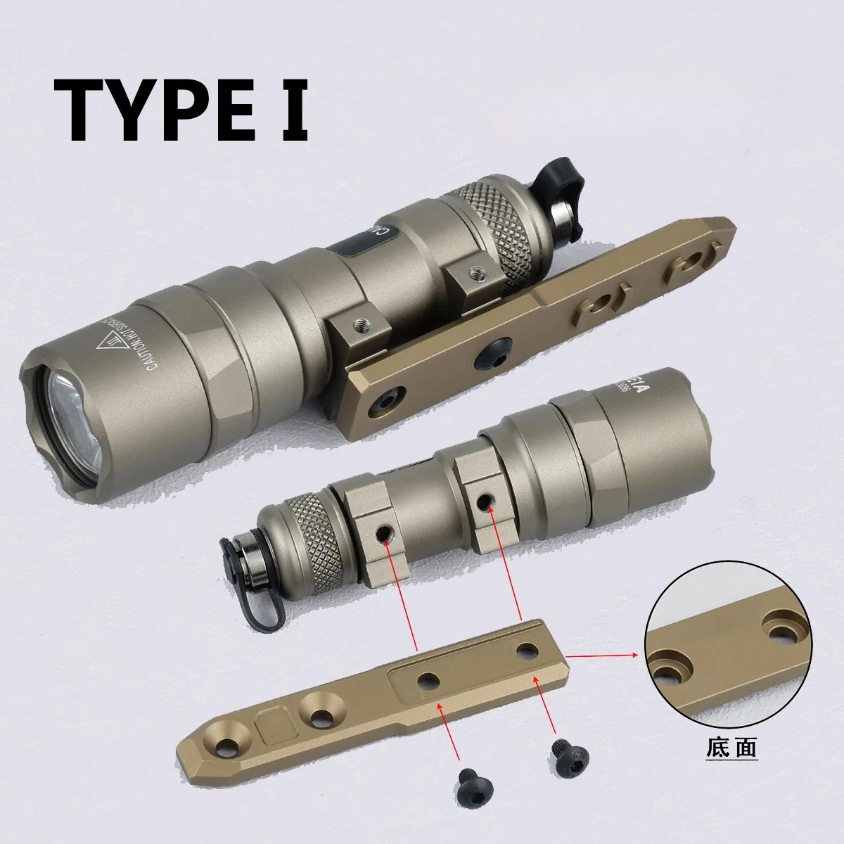 ARIS montura táctica offset CNC para linterna Surefire en Picatinny - imagen 4
