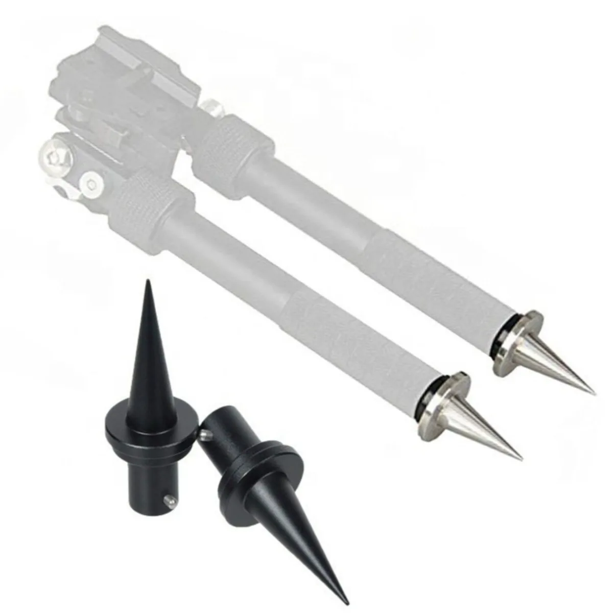 Patas de bípode táctico para rifle con puntas y liberación rápida - imagen 5