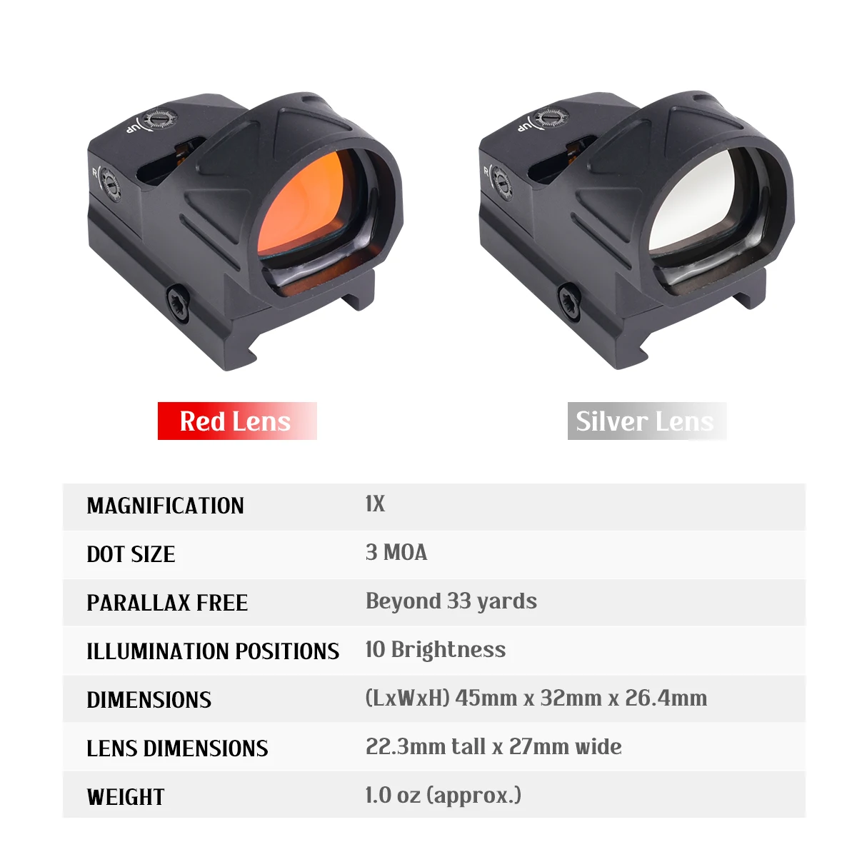 Mira punto rojo táctica mini ajustable para montaje Picatinny - imagen 4