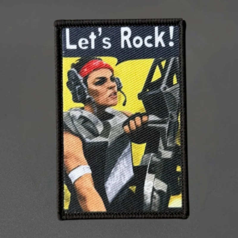 Parche 'Let's Rock' para mochilas militares