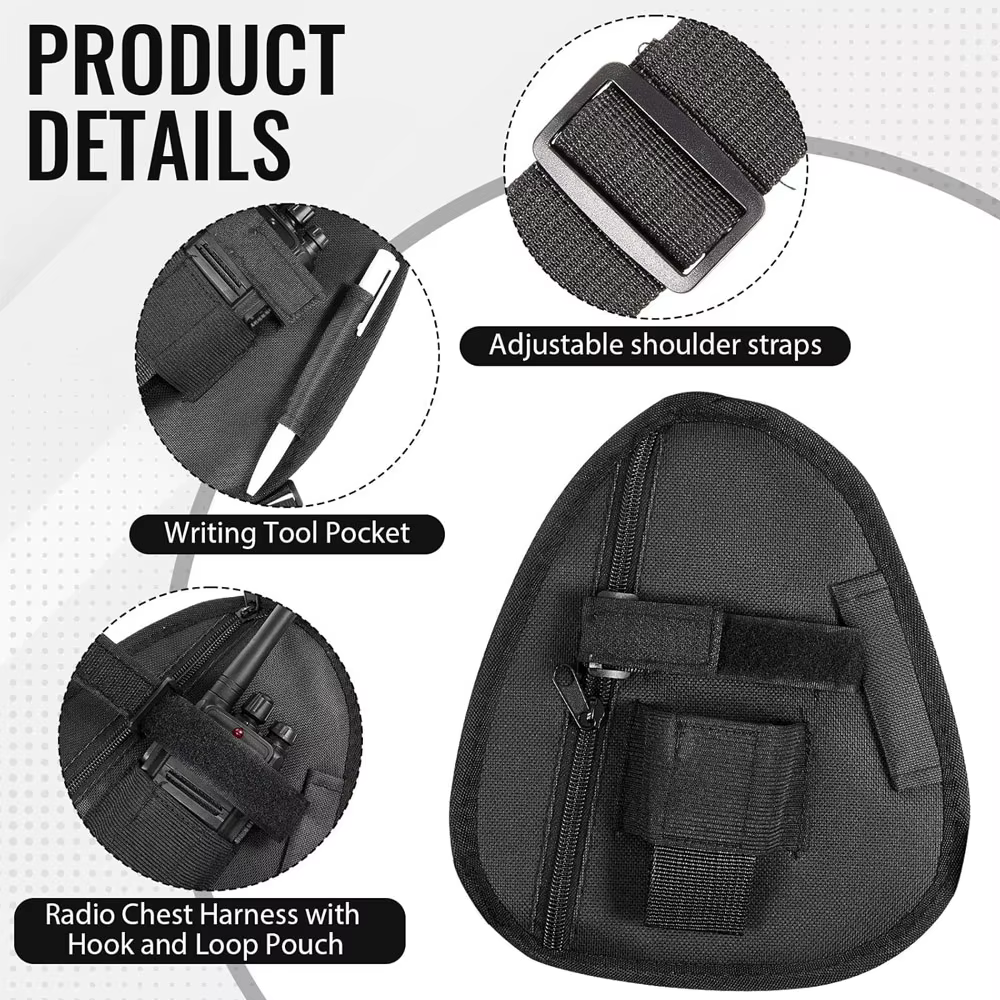 Bolsa de pecho táctica para Walkie Talkie – Arnés ajustable - imagen 2
