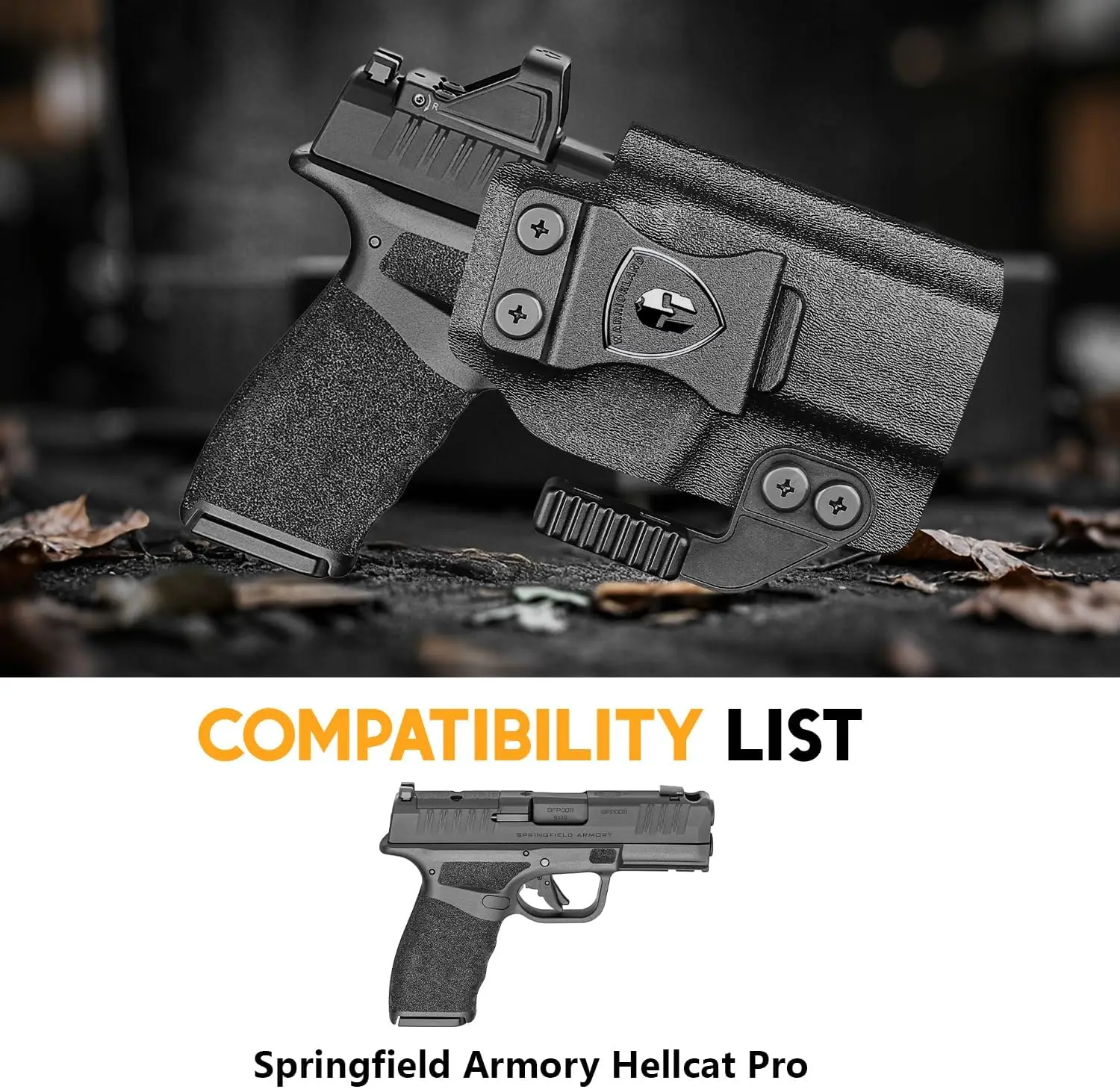 Funda Kydex IWB Springfield Hellcat Pro derecha con garra - imagen 4