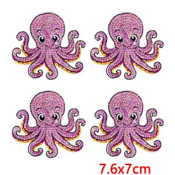 Parche termoadhesivo lentejuelas océano: ballenas conchas estrellas
