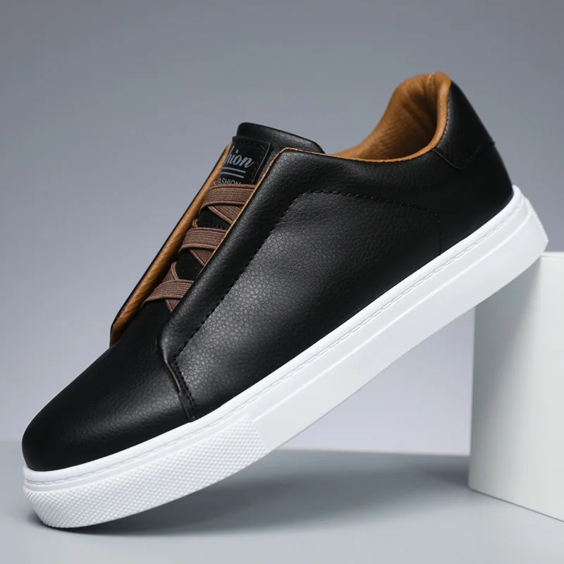 Zapatillas de lona sin cordones para hombre – Ligeras estilo skate - imagen 3