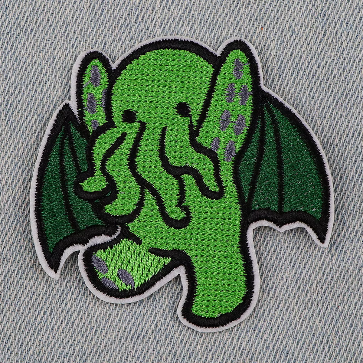 Parche bordado elefante verde – Velcro táctico termoadhesivo - imagen 2